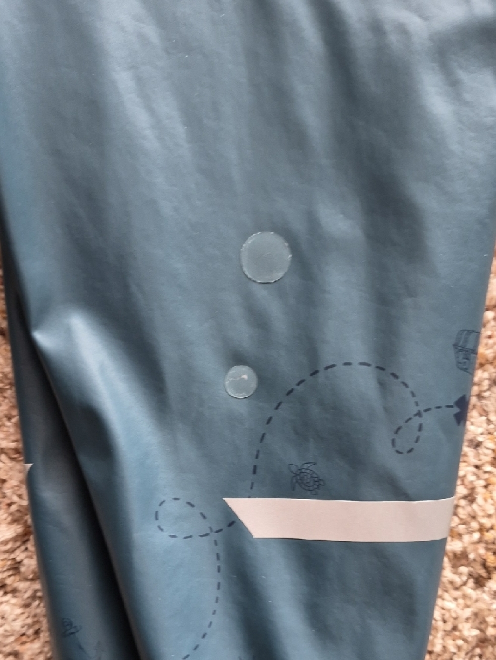 Helly Hansen Teal Kids Waterproof One-Piece Overalls with Reflective Bands - Picture 4 of 5
